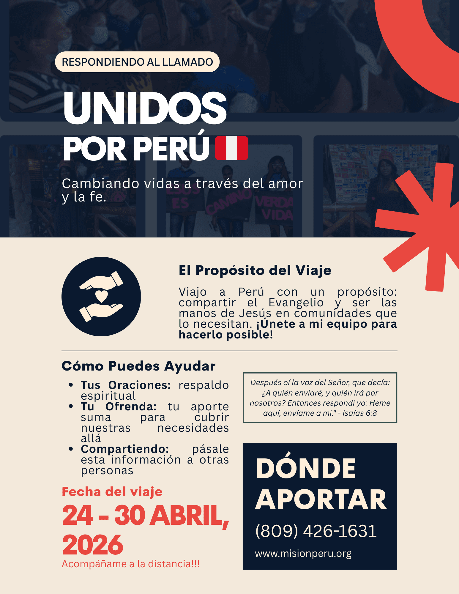 Flyer oficial Unidos por Perú